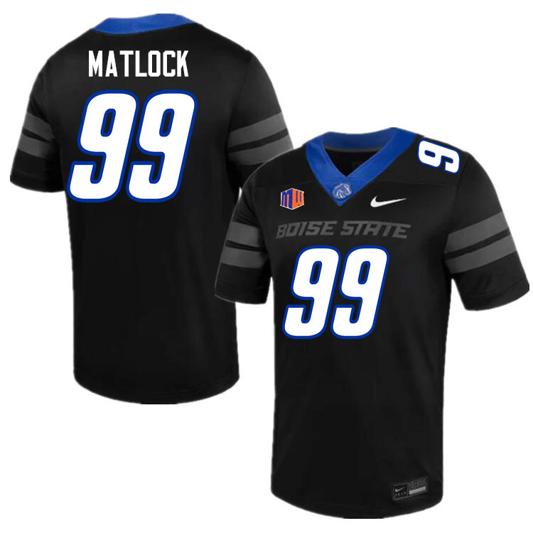 Scott Matlock Jersey, Boise State Broncos #99 Scott Matlock Football Jersey College Uniforms-Black